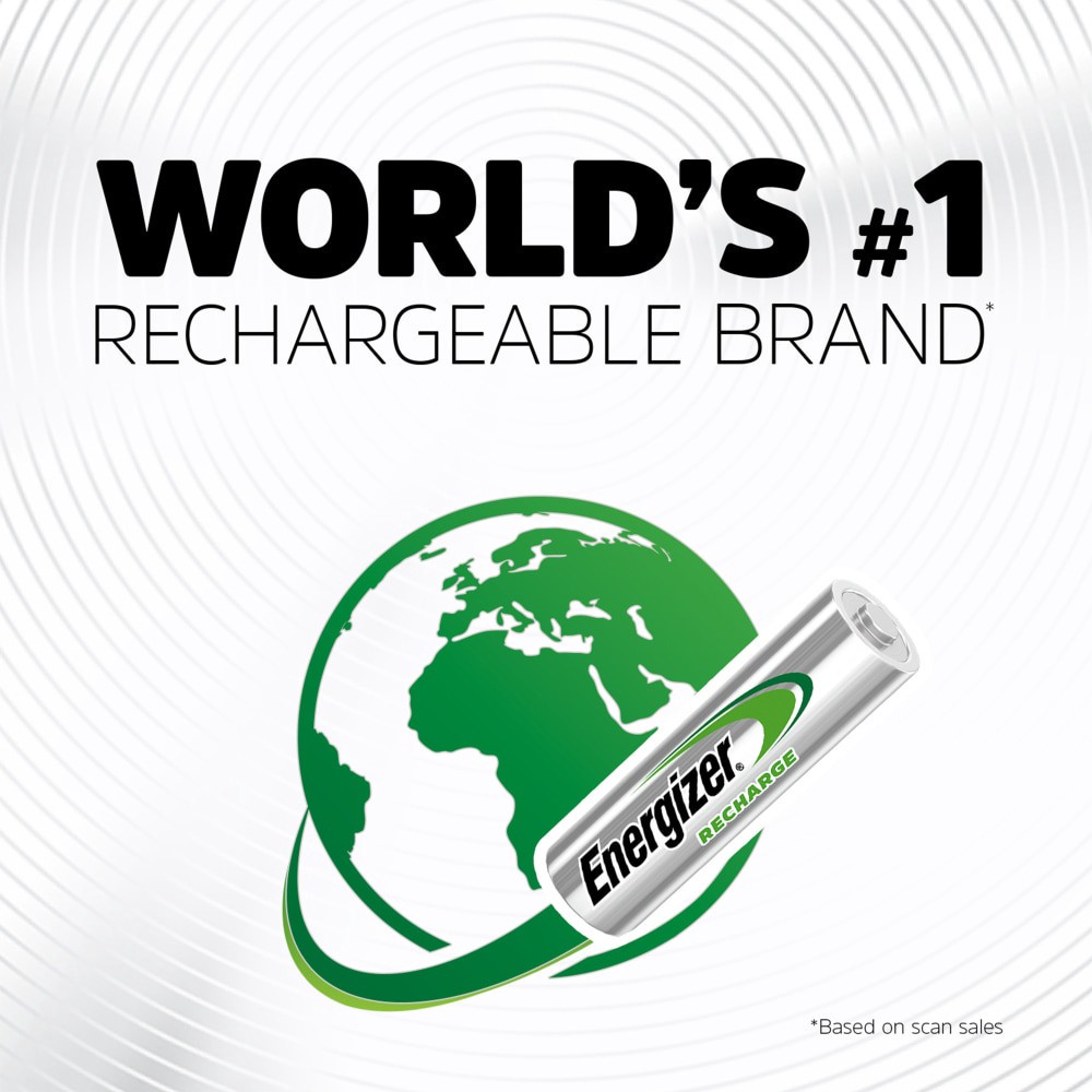 slide 4 of 6, Energizer Recharge Universal AA Rechargeable Batteries 8-Pack, 8 ct
