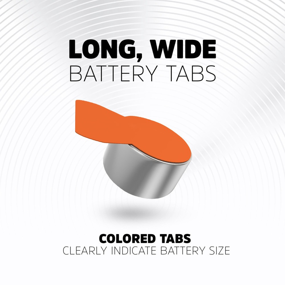 slide 5 of 6, Energizer Hearing Aid Battery 13 Orange, 6 ct