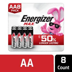 Energizer Max AA Alkaline Batteries 8 Each