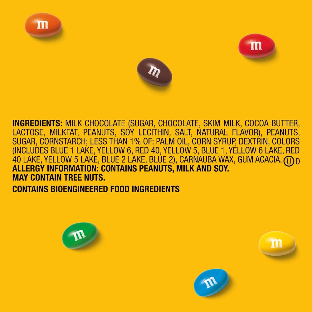 slide 3 of 6, M&M'S Peanut Milk Chocolate, Sharing Size, 10.05 oz Resealable Bag, 10.05 oz