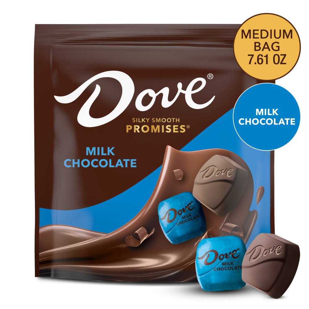 slide 2 of 6, DOVE PROMISES Milk Chocolate Candy Bag, 7.61-Ounces, 7.61 oz