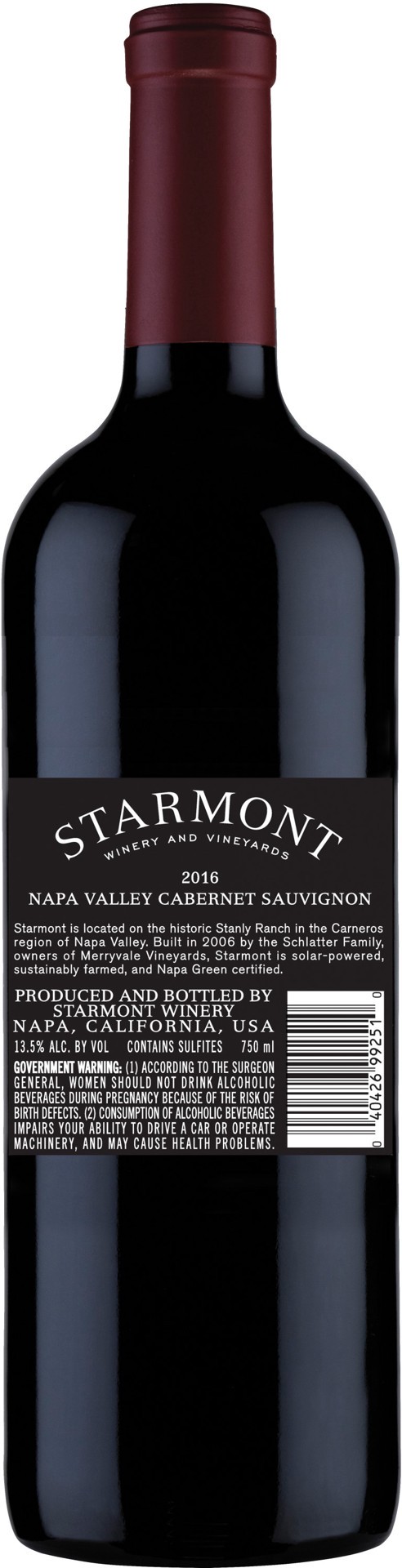 slide 3 of 5, Starmont Winery and Vineyards Cabernet Sauvignon 750 ml, 750 ml