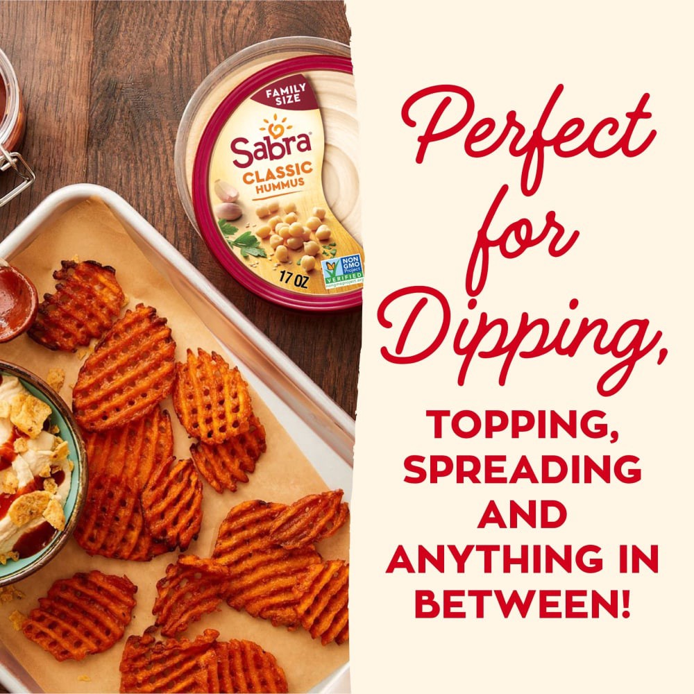slide 4 of 5, Sabra Classic Hummus, Family Size, 17 oz, 17 oz