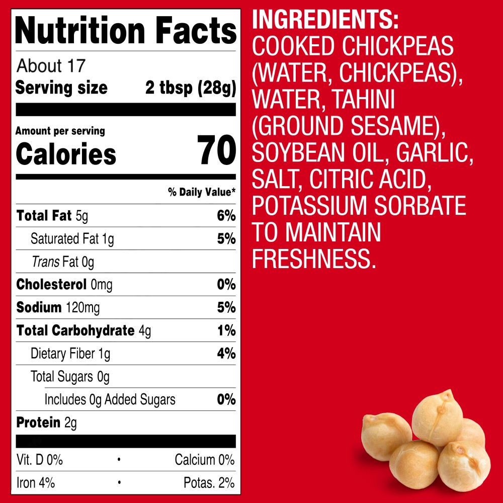 slide 3 of 5, Sabra Classic Hummus, Family Size, 17 oz, 17 oz
