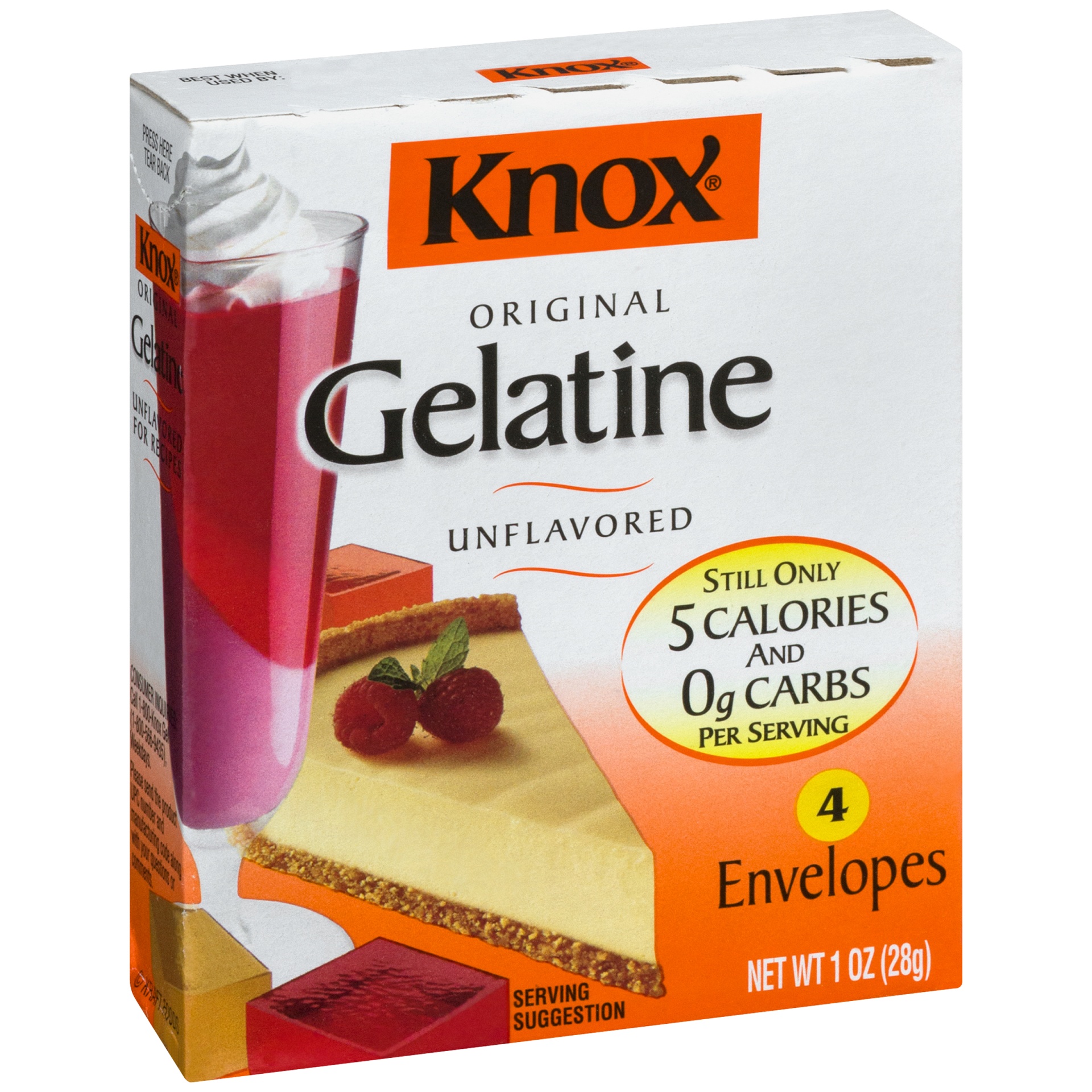 slide 6 of 10, Knox Original Unflavored Gelatin, 4 ct; 1 oz