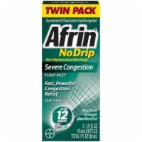 slide 1 of 1, Afrin Severe Congestion Pump Mist Twin Pack, 1 fl oz