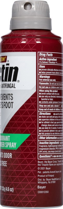 slide 4 of 4, Tinactin Antifungal Talc Free Deodorant Powder Spray 4.6 oz, 4.6 oz
