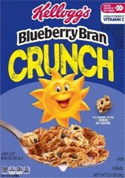 slide 1 of 1, Kelloggs Blueberry Bran Crunch, 21.4 oz