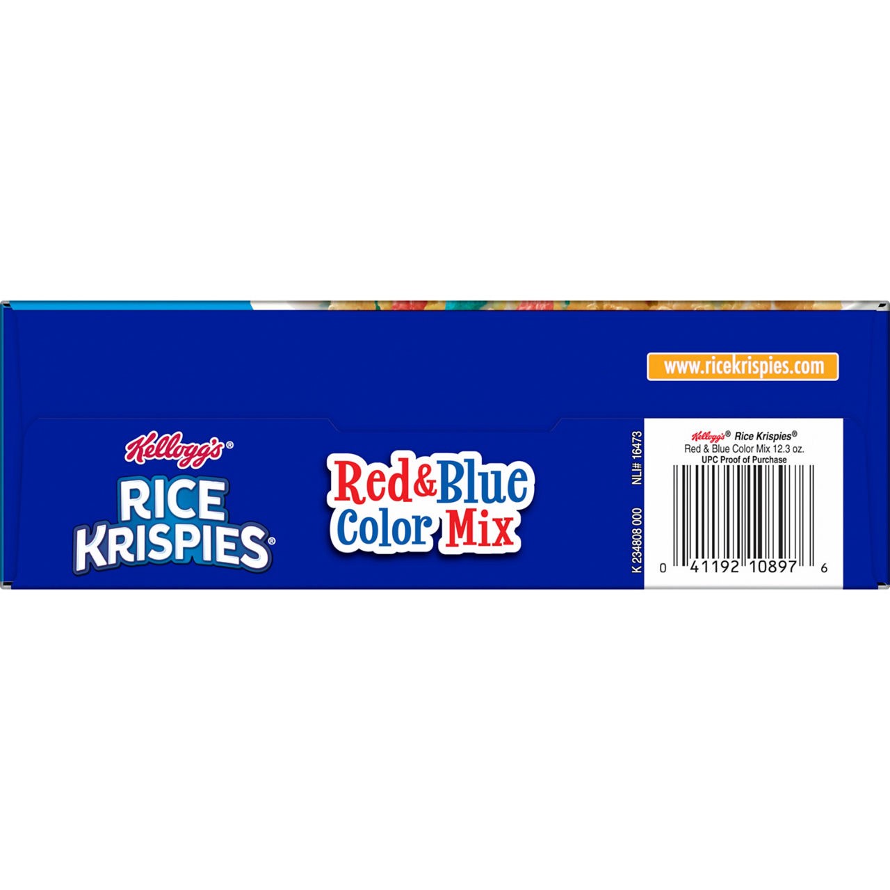 slide 4 of 5, Rice Krispies Kellogg's Rice Krispies Breakfast Cereal Red and Blue Color Mix, Breakfast Food, 12.3 oz, 12.3 oz