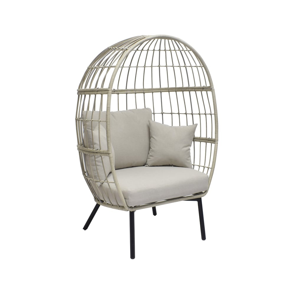 slide 1 of 1, Dash Of That Aria Wicker Egg Chair - White, 1 ct