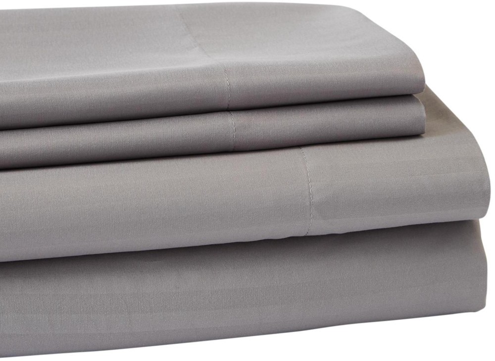 slide 2 of 2, Everyday Living Microfiber Striped Sheet Set - 4 Piece - Frost Gray, Queen Size