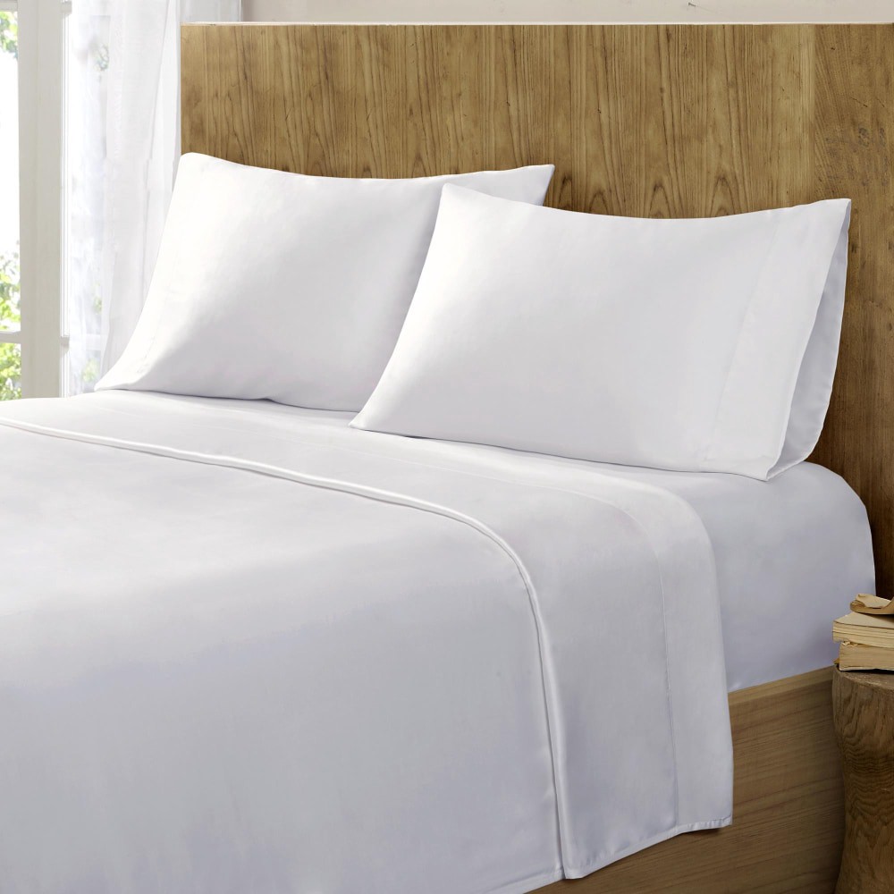 slide 2 of 2, Everyday Living Microfiber Sheet Set - 4 Piece - Bright White, Queen Size
