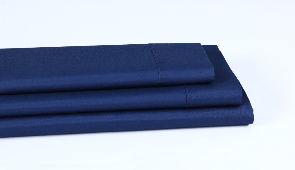 slide 1 of 2, Everyday Living Cotton/Polyester Flat Sheet - Estate Blue, King Size