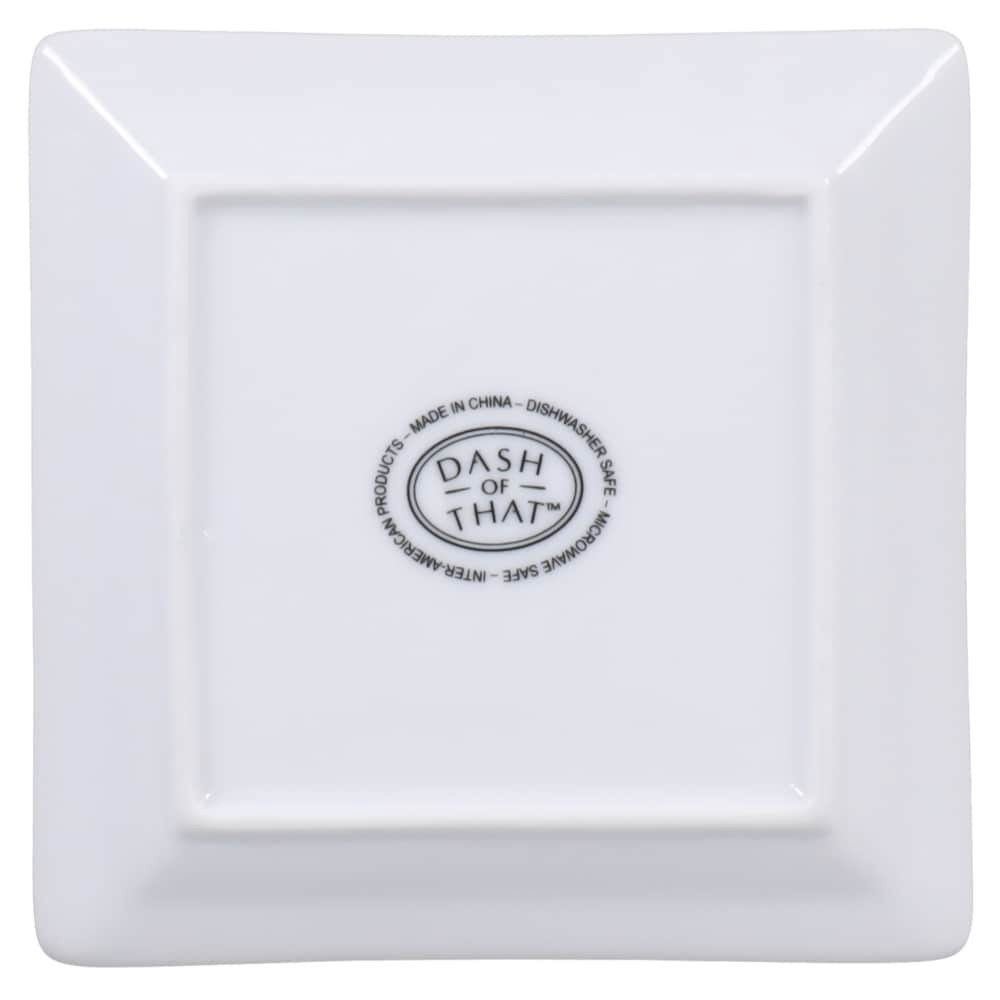 slide 4 of 6, BIA Cordon Bleu Dash Of That St John Square Rimmed Plate - White, 5 in