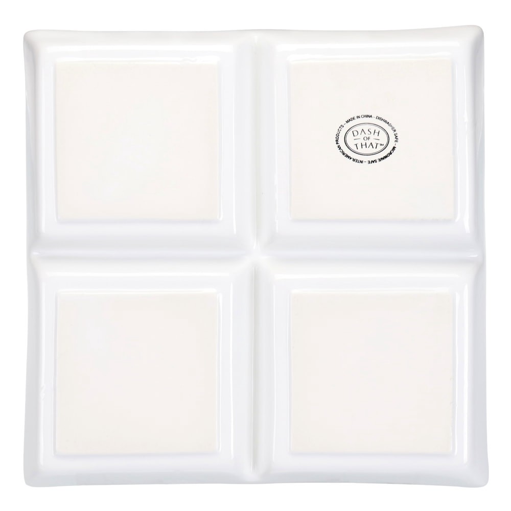 slide 3 of 6, BIA Cordon Bleu Dash Of That Broadway Divided Square Serving Dish - White, 10 in x 10 in