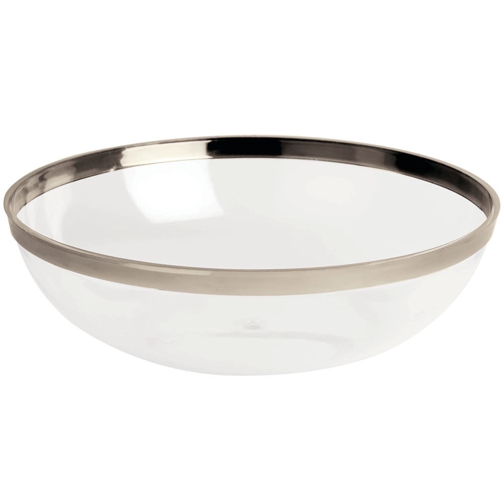 slide 4 of 4, Kroger Elevated Elegance Heavyweight Plastic Small Bowls - Clear, 4 ct; 14 oz