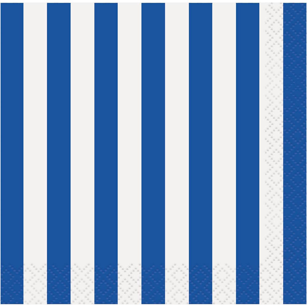 slide 2 of 4, Kroger Entertainment Essentials Simple Stripe Beverage Napkins - Blue, 24 ct