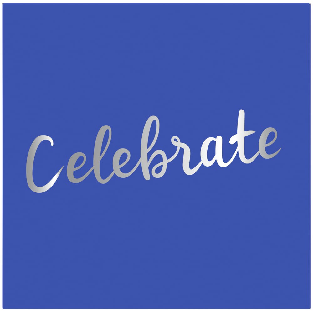 slide 3 of 3, Kroger Entertainment Essentials Beverage Napkins - 16 Pack - Celebrate Blue, 10 in x 10 in