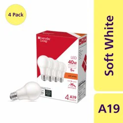 Everyday Living® 5-Watt (40-Watt) A19 LED Non- Dimmable Light Bulb - Soft White (2700K)