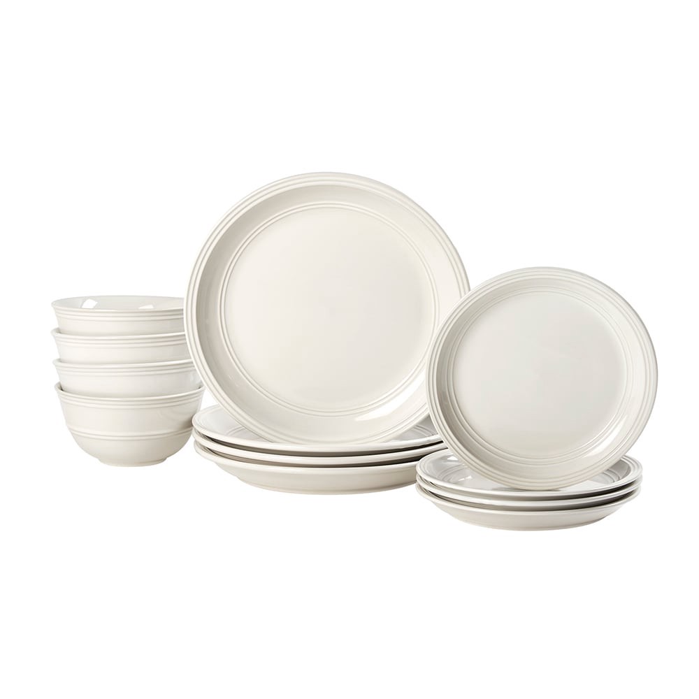 slide 2 of 5, Dash Of That Grace Dinnerware Set-Ivory, 12 ct