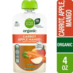 Simple Truth Organic® Carrot Apple Mango Stage 2 Baby Food Puree, 4 oz