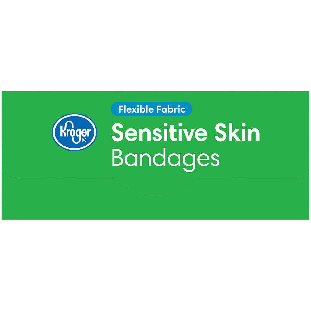 slide 3 of 5, Kroger Flexible Fabric Sensitive Skin Extra Large Bandages, 8 ct