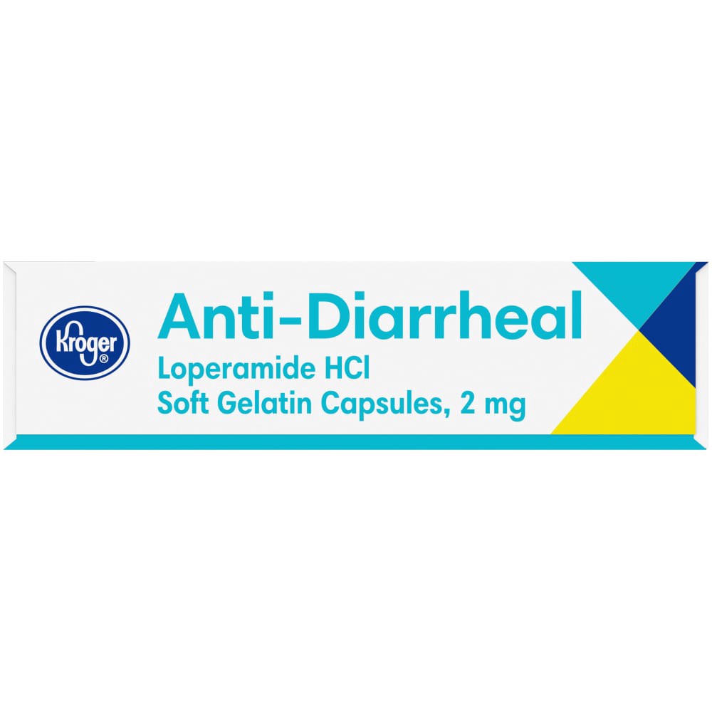 slide 3 of 4, Kroger Antidiarrheal Loperamide Soft Gelatin Capsules, 24 ct