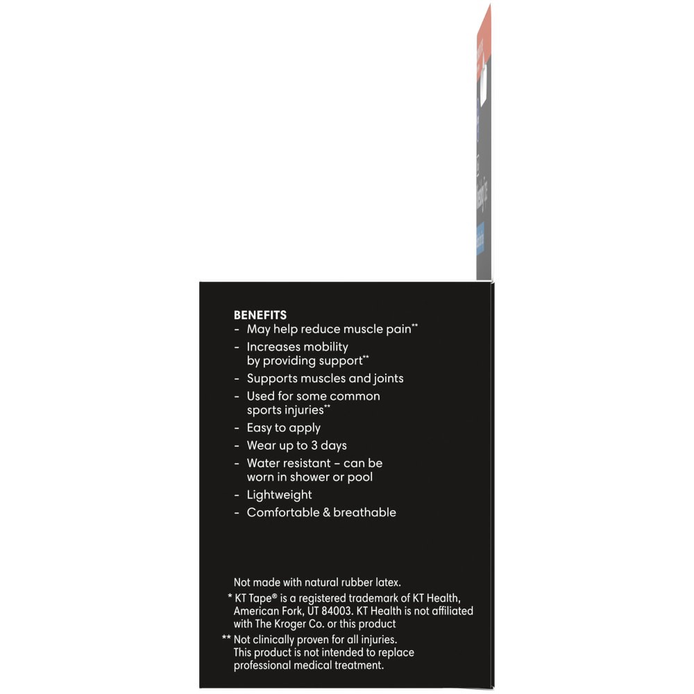 slide 3 of 3, Kroger Black Kinesiology Tape Box, 20 ct