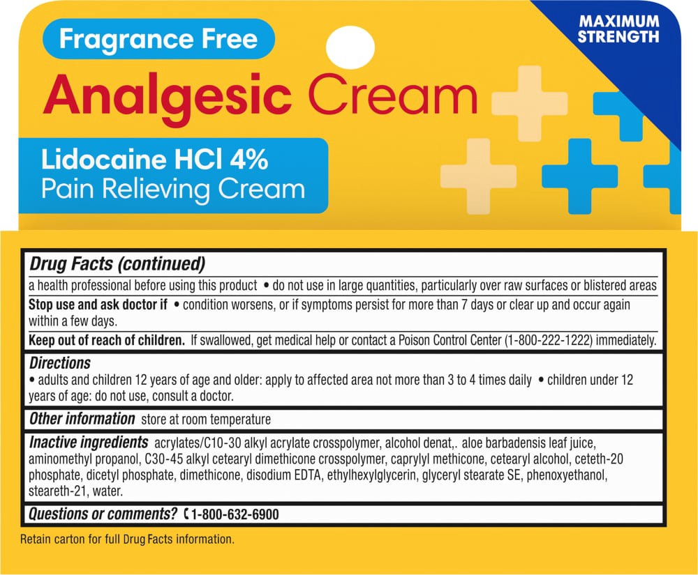 slide 3 of 3, Kroger Odor Free Analgesic Pain Relieving Cream, 2.7 oz