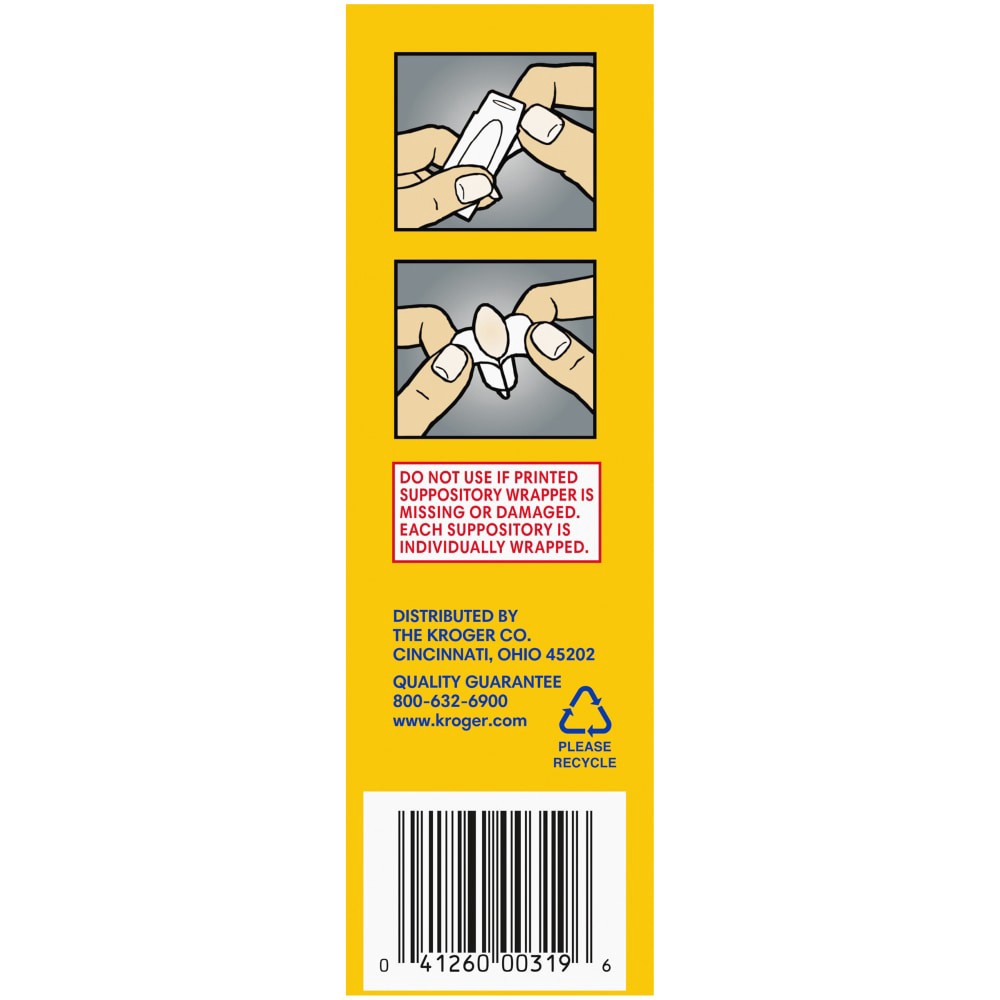 slide 3 of 3, Kroger Hemorrhoidal Suppositories, 24 ct