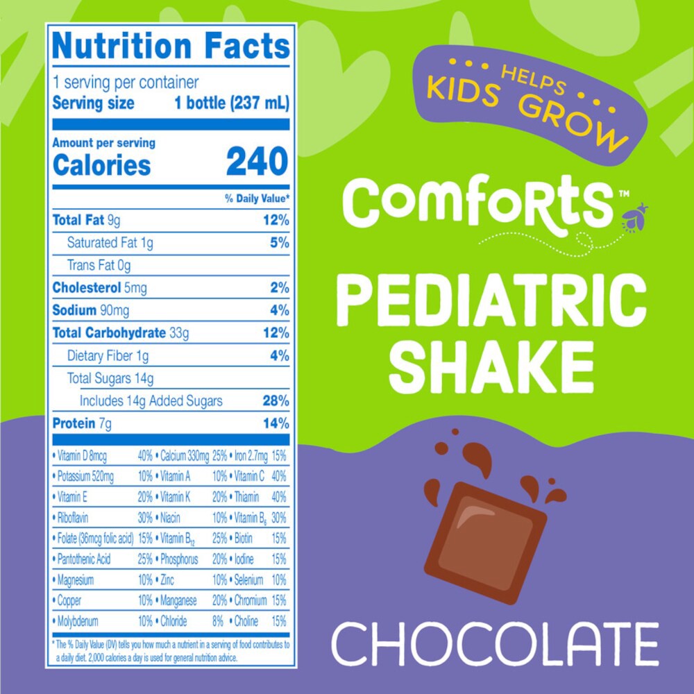 slide 2 of 4, Comforts Chocolate Pediatric Shake, 6 ct; 8 fl oz