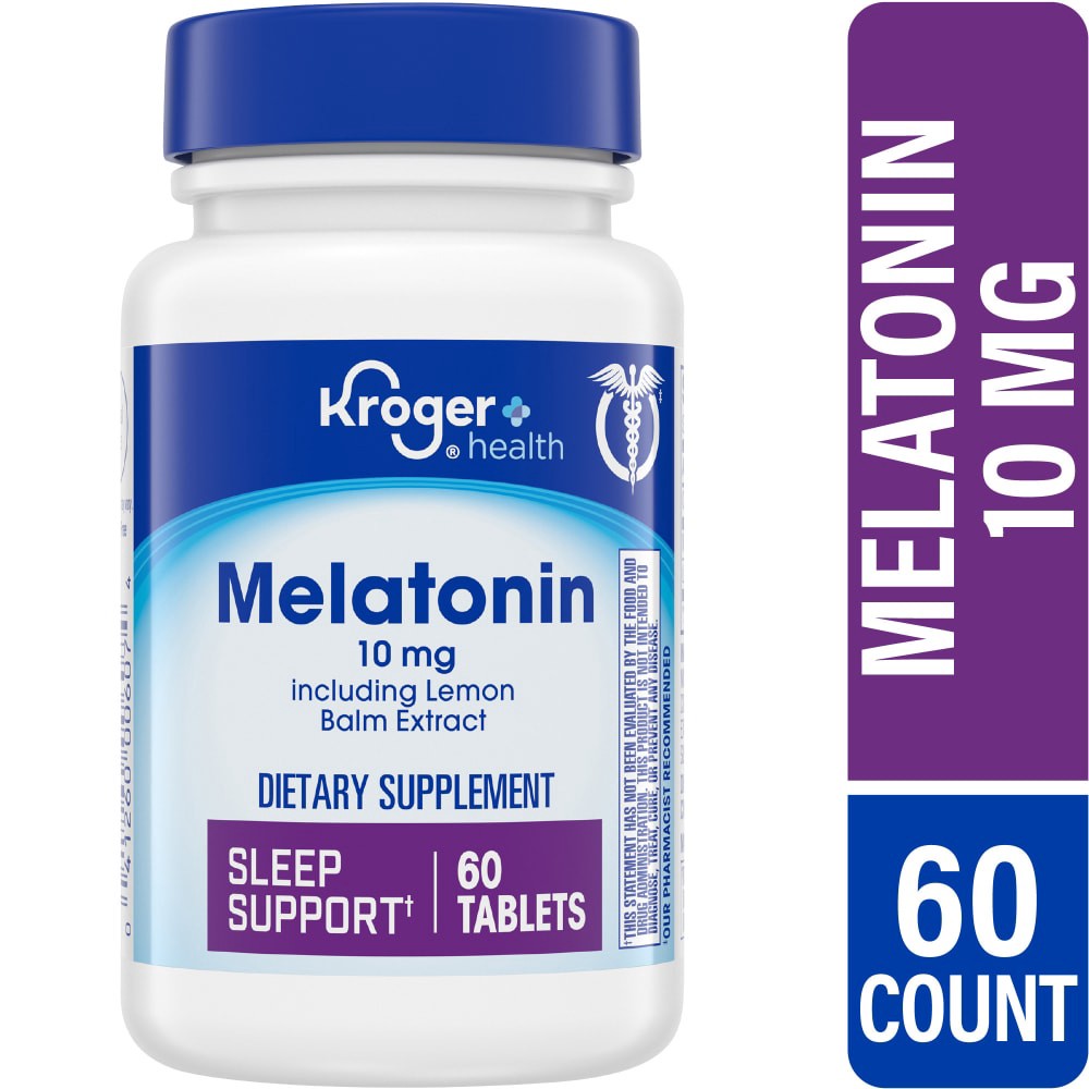 slide 2 of 3, Kroger Melatonin Tablets 10Mg, 60 ct