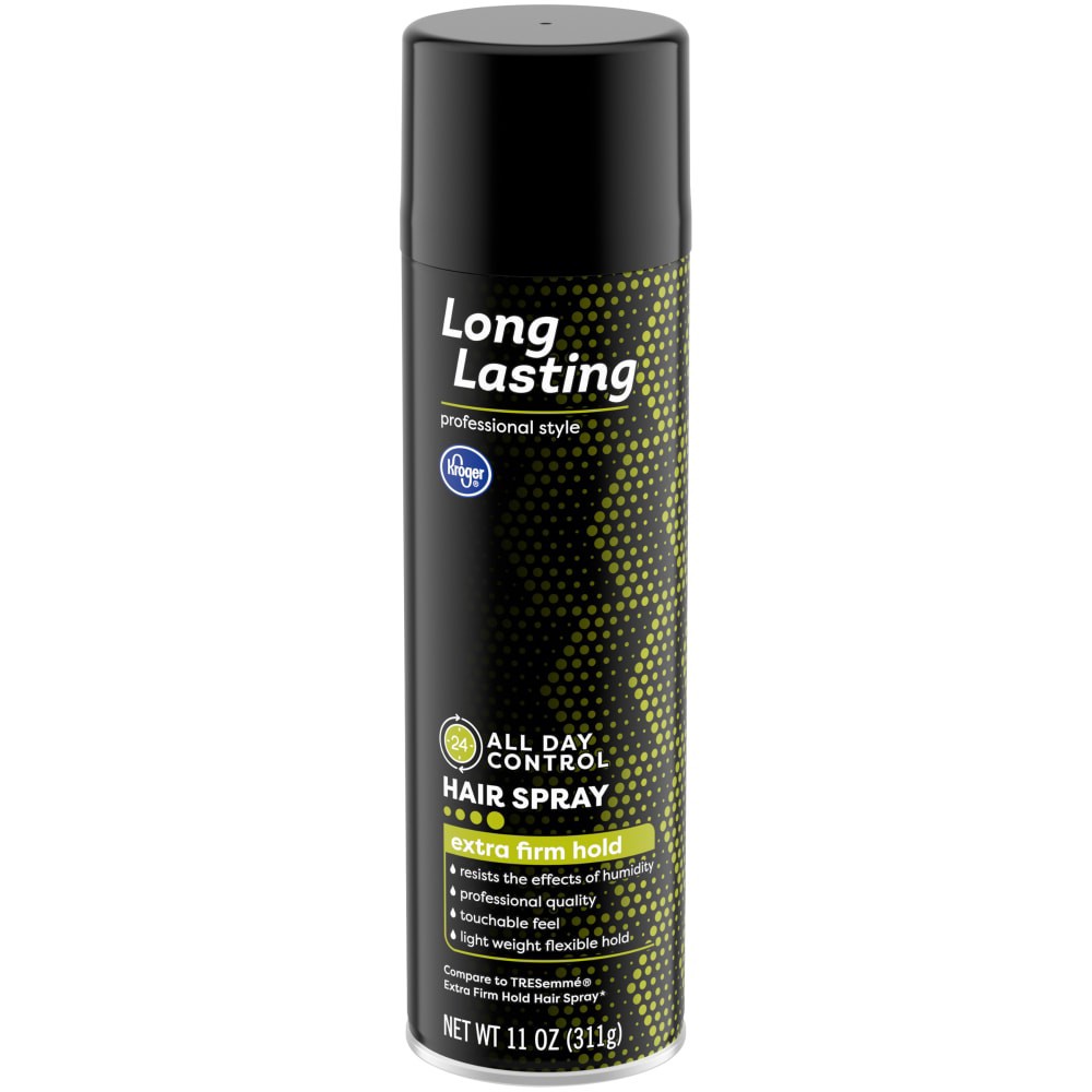 slide 3 of 3, Kroger Long Lasting Extra Firm Hold Hair Spray, 11 oz