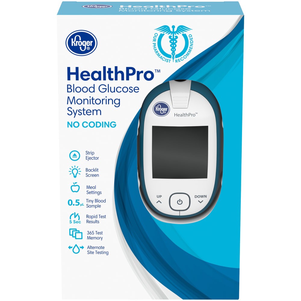 slide 3 of 3, Kroger Healthpro Blood Glucose No Coding Monitoring System, 1 ct