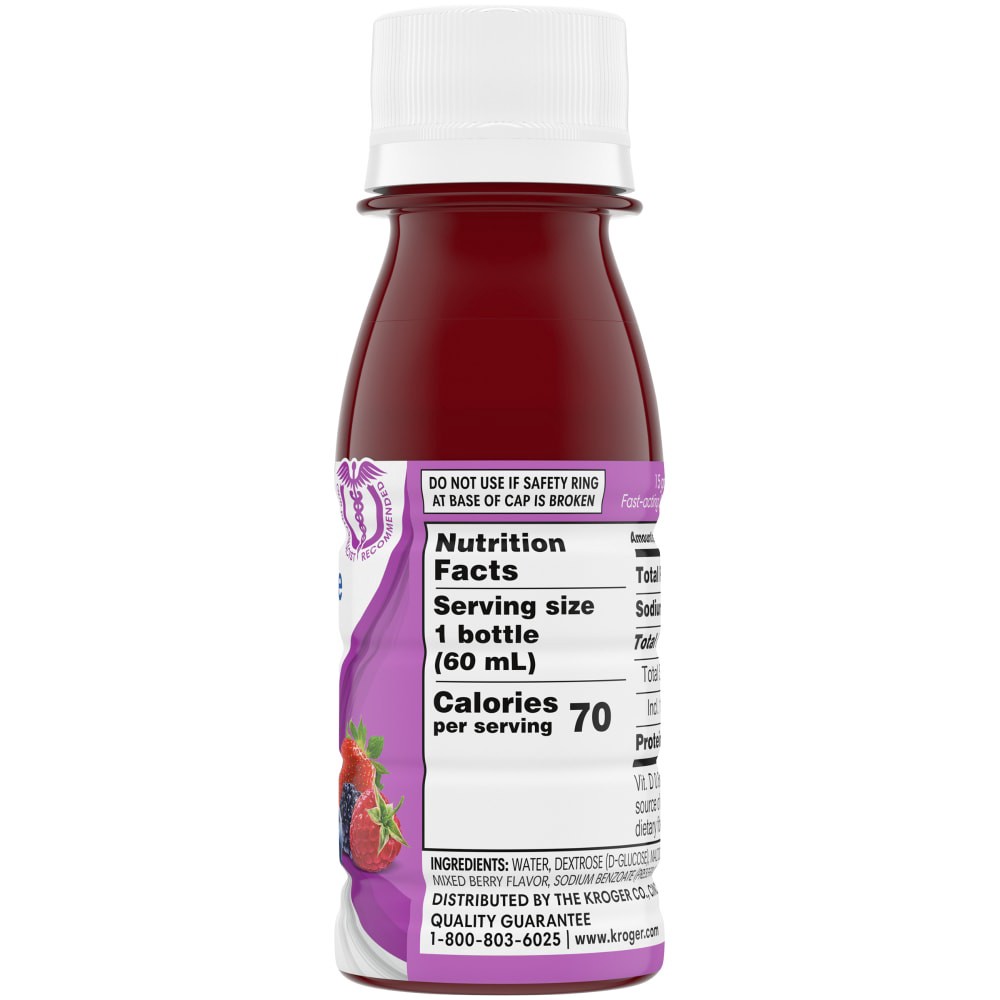 slide 2 of 3, Kroger Mixed Berry Flavored Glucose Shot - 2 fl oz, 2 fl oz