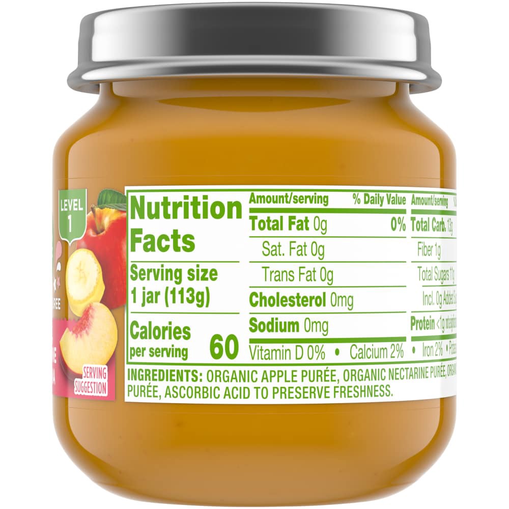 slide 3 of 3, Simple Truth Organic Apple Nectarine And Banana Baby Food Jar, 4 oz