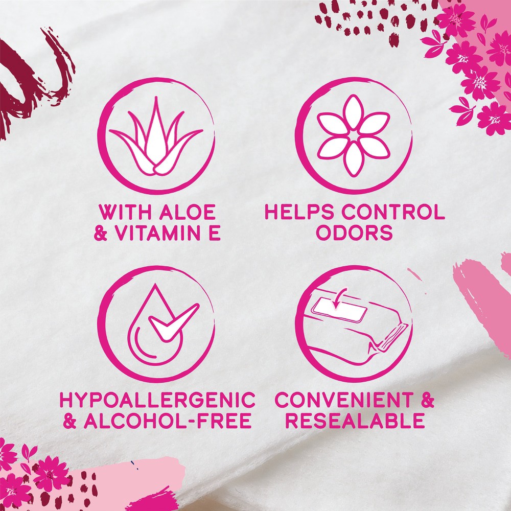 slide 3 of 3, Kroger Floral Rain Scent Feminine Wipes, 32 ct