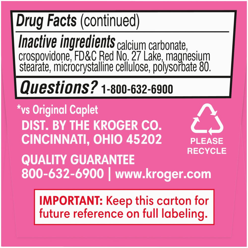slide 5 of 6, Kroger Ultra Strength Stomach Relief Caplets, 24 ct