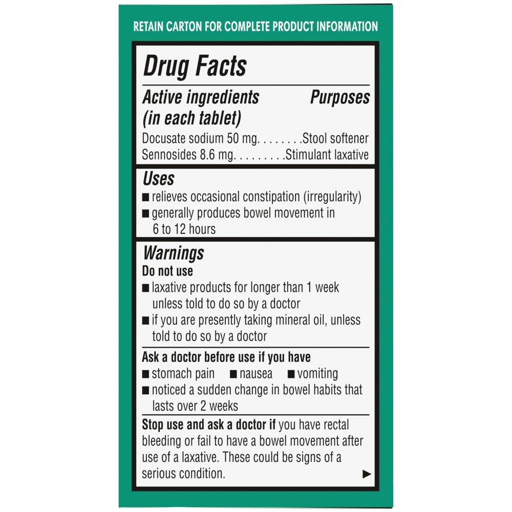 slide 3 of 6, Kroger Stool Softener + Stimulant Laxative Tablets, 60 ct