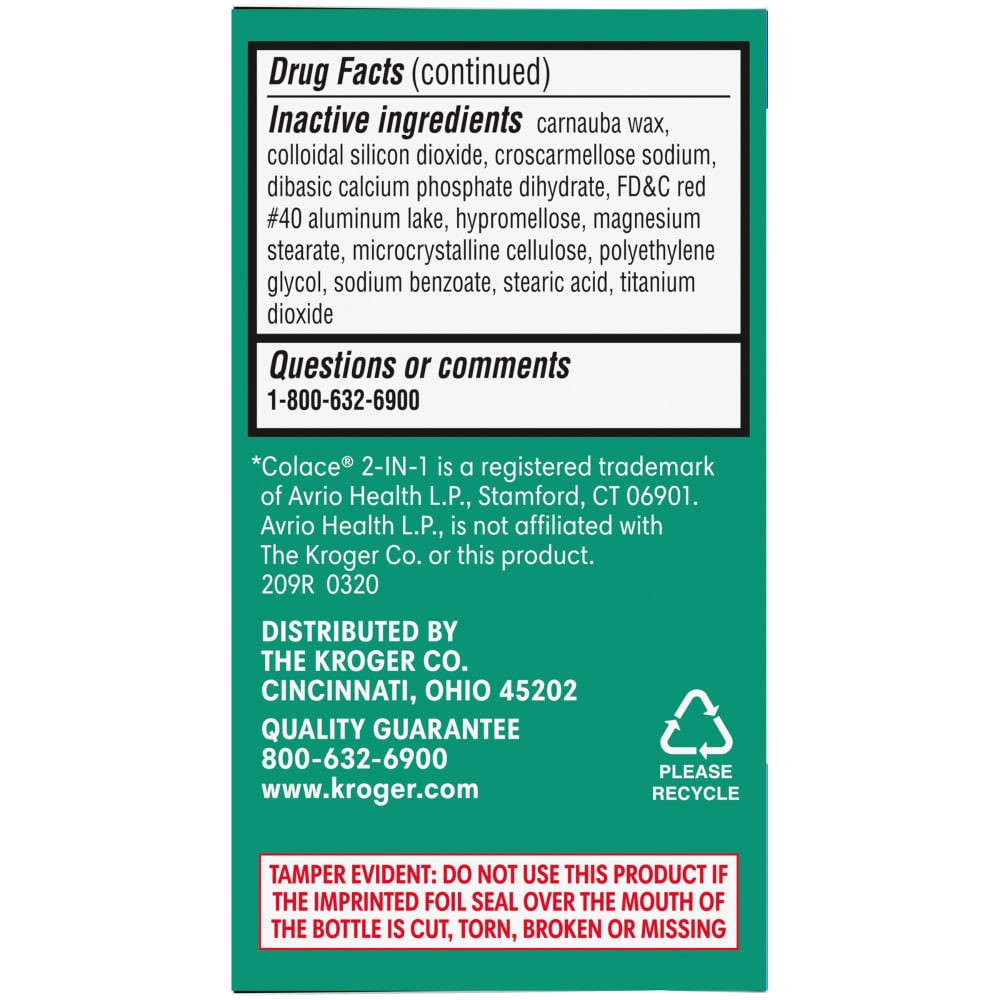 slide 2 of 6, Kroger Stool Softener Stimulant Laxative Tablets, 60 ct