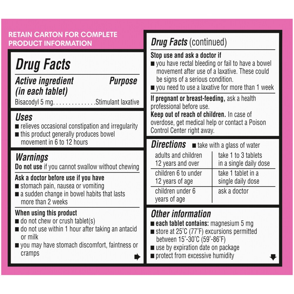 slide 4 of 4, Kroger Women's Stimulant Laxative Comfort Coated Tablets, 25 ct