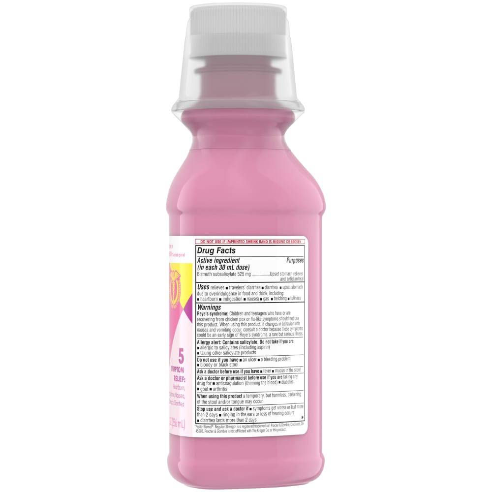 slide 3 of 5, Kroger Regular Strength Stomach Relief Liquid, 8 fl oz