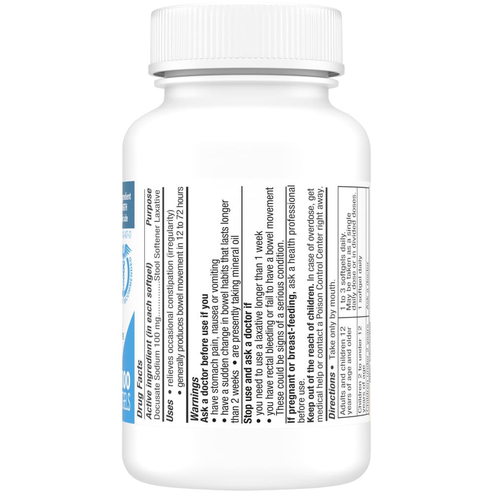 slide 4 of 6, Kroger Stool Softener Softgels 100Mg, 100 ct