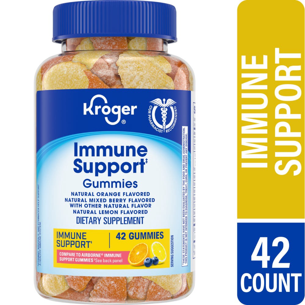 slide 2 of 3, Kroger Vitamin C Immune Gummy, 42 ct