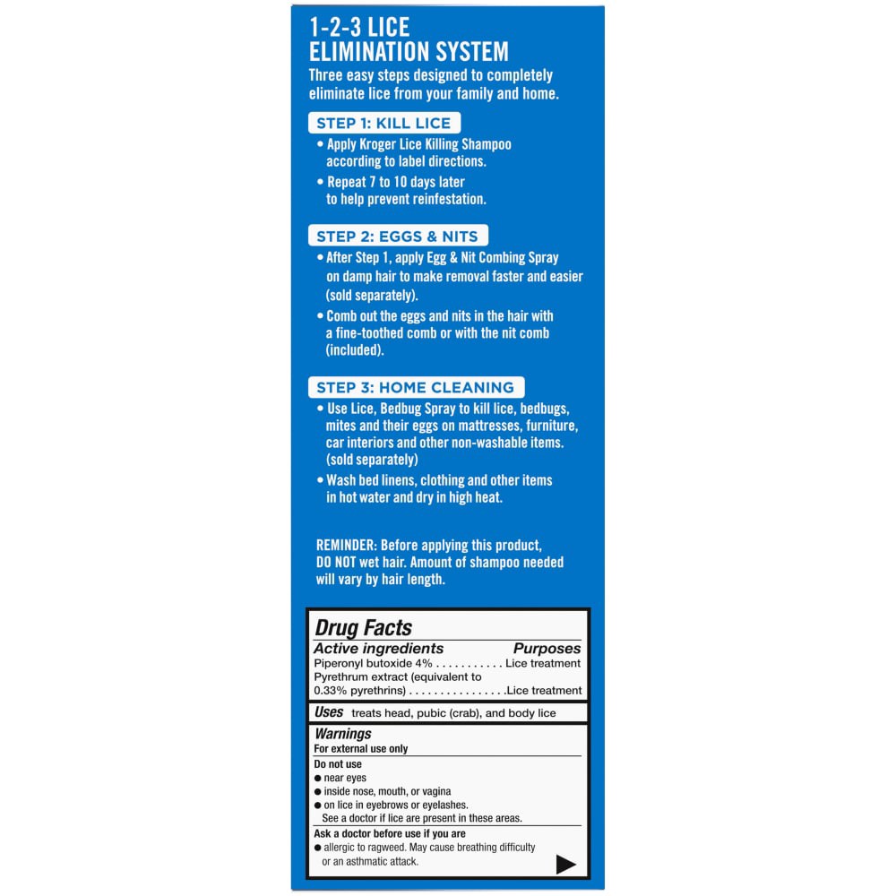 slide 4 of 6, Kroger Maximum Strength Lice Killing Shampoo, 8 fl oz