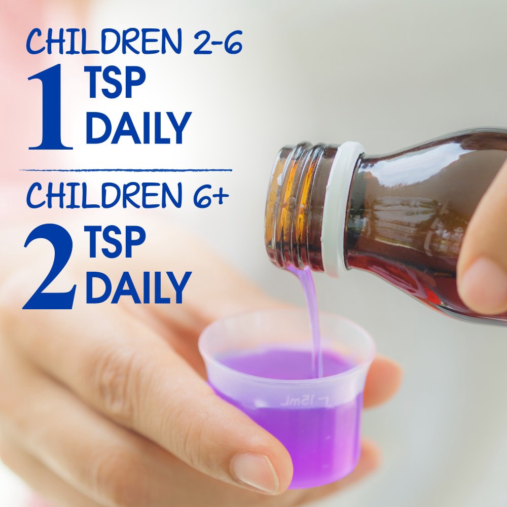 slide 5 of 6, Kroger Children's 24 Hour Non-Drowsy Indoor & Outdoor Grape Allergy Relief Liquid, 4 fl oz