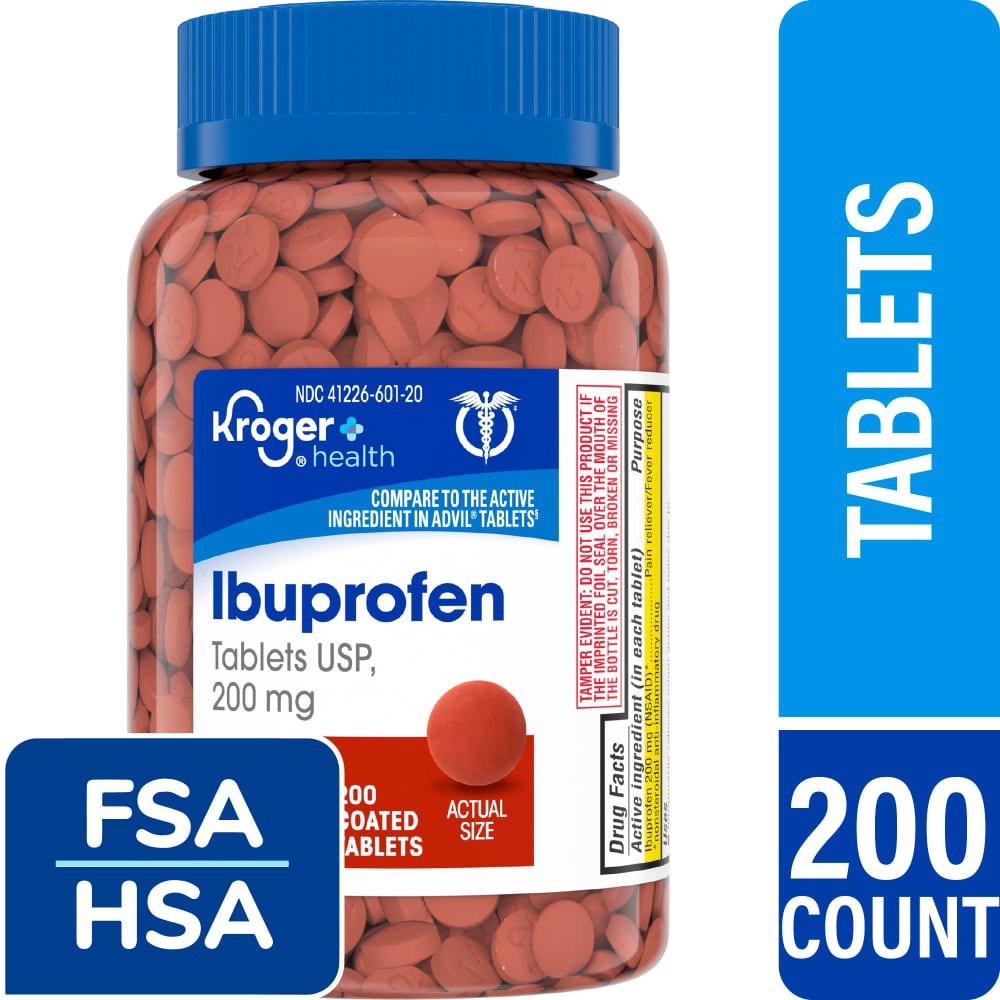 slide 5 of 5, Kroger Ibuprofen Pain Reliever & Fever Reducer Tablets 200Mg, 200 ct