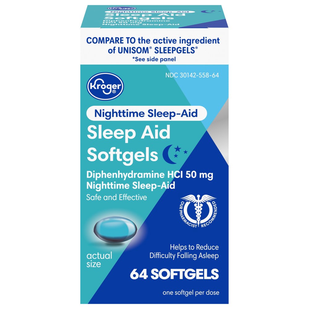 slide 2 of 2, Kroger Sleep Aid Softgels, 64 ct