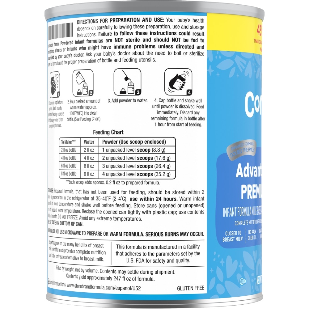 slide 3 of 4, Comforts Advantage Premium Infant Formula, 34 oz