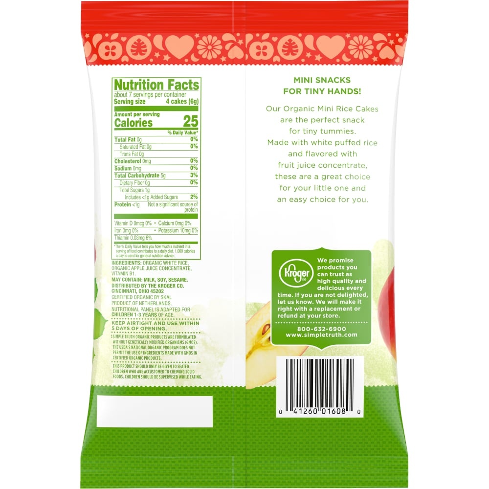 slide 2 of 2, Simple Truth Organic Apple Mini Rice Cakes, 1.4 oz